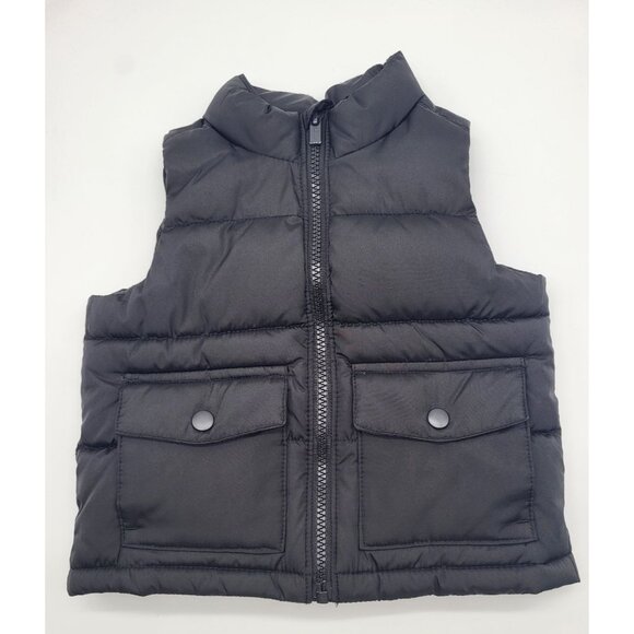 OLD NAVY Baby Toddler 12-18M Black Puffer Vest - Picture 1 of 8